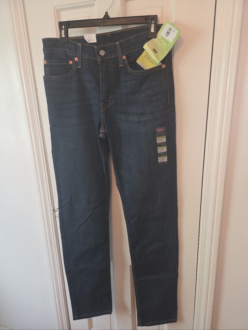Levi's 511 Slim Fit Jeans Mens 31x34 Dark Wash Blue Denim Stretch Casual Pants